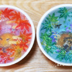 工作・クラフト「赤と緑の花手水」を作りました。