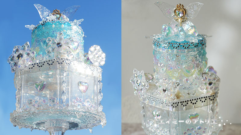 工作・クラフト「雪の結晶のケーキBOX」を作りました。