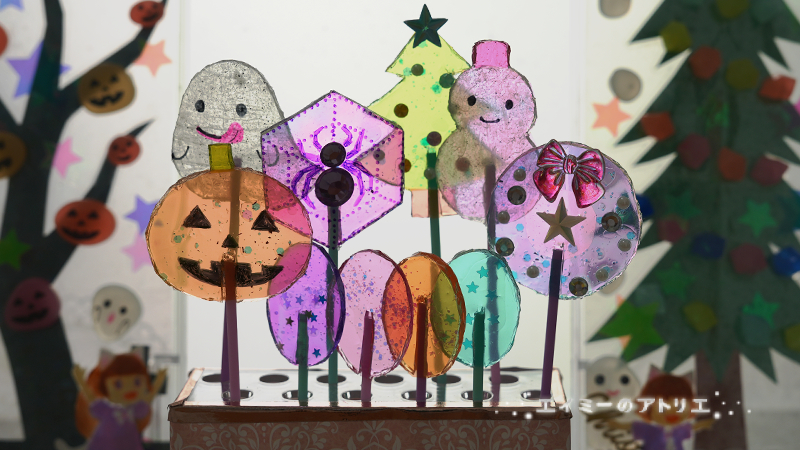 工作「ハロウィン＆クリスマスのロリポップキャンディー」