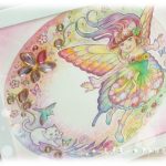 イラスト「エイミーの春のリース」を着彩しました。