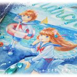 イラスト・絵画「３月のエイミー☆aquamarine」を描きました。