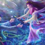 イラスト・絵画「天の橋を渡る（七夕の節句）」を描きました。