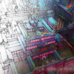 イラスト・絵画「竜宮（背景画）」を描きました。
