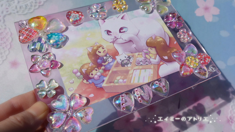 工作・クラフト「うるちゅる♡和桜のカボション風ドロップシール」を作りました。